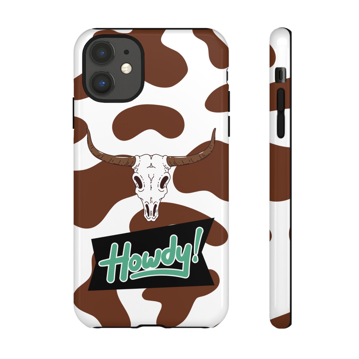 'Howdy Cowhide Skull' - iPhone Case