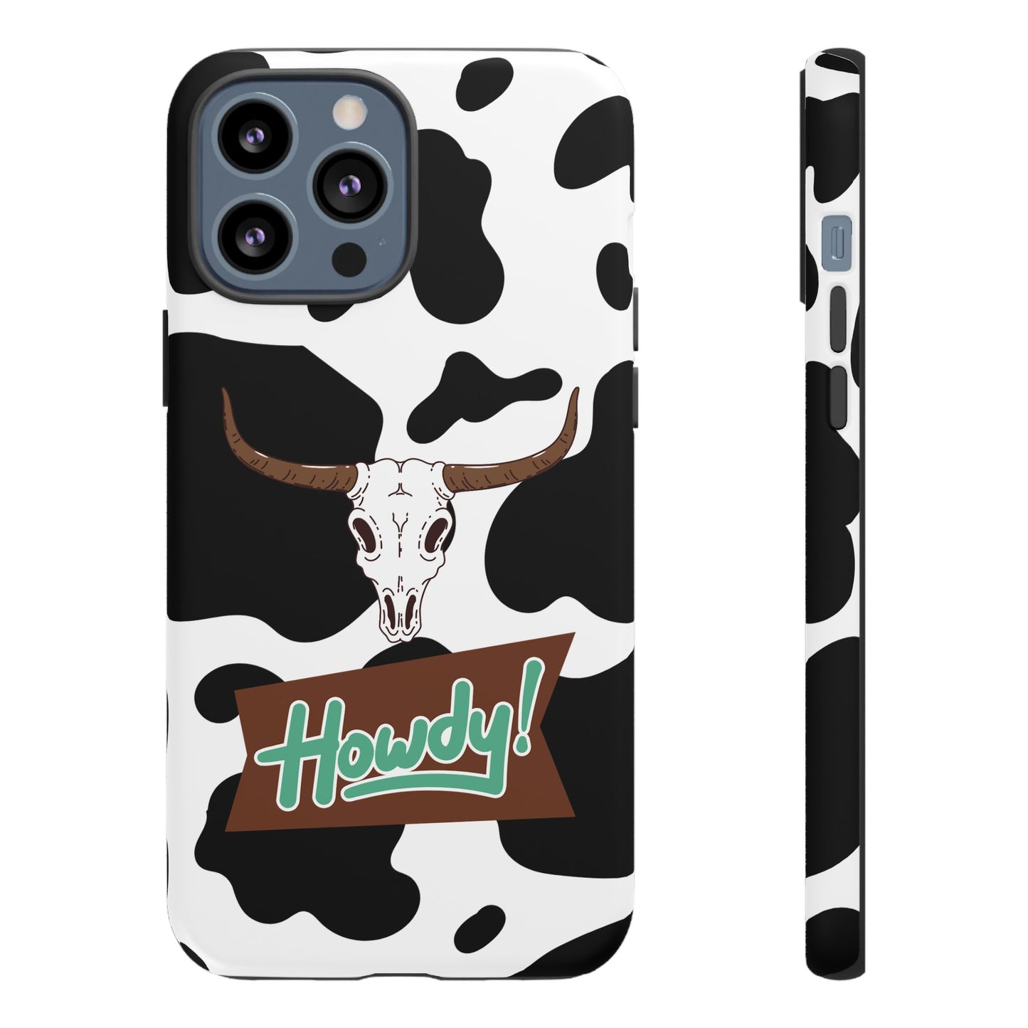 'Howdy Cowhide Skull' - iPhone Case