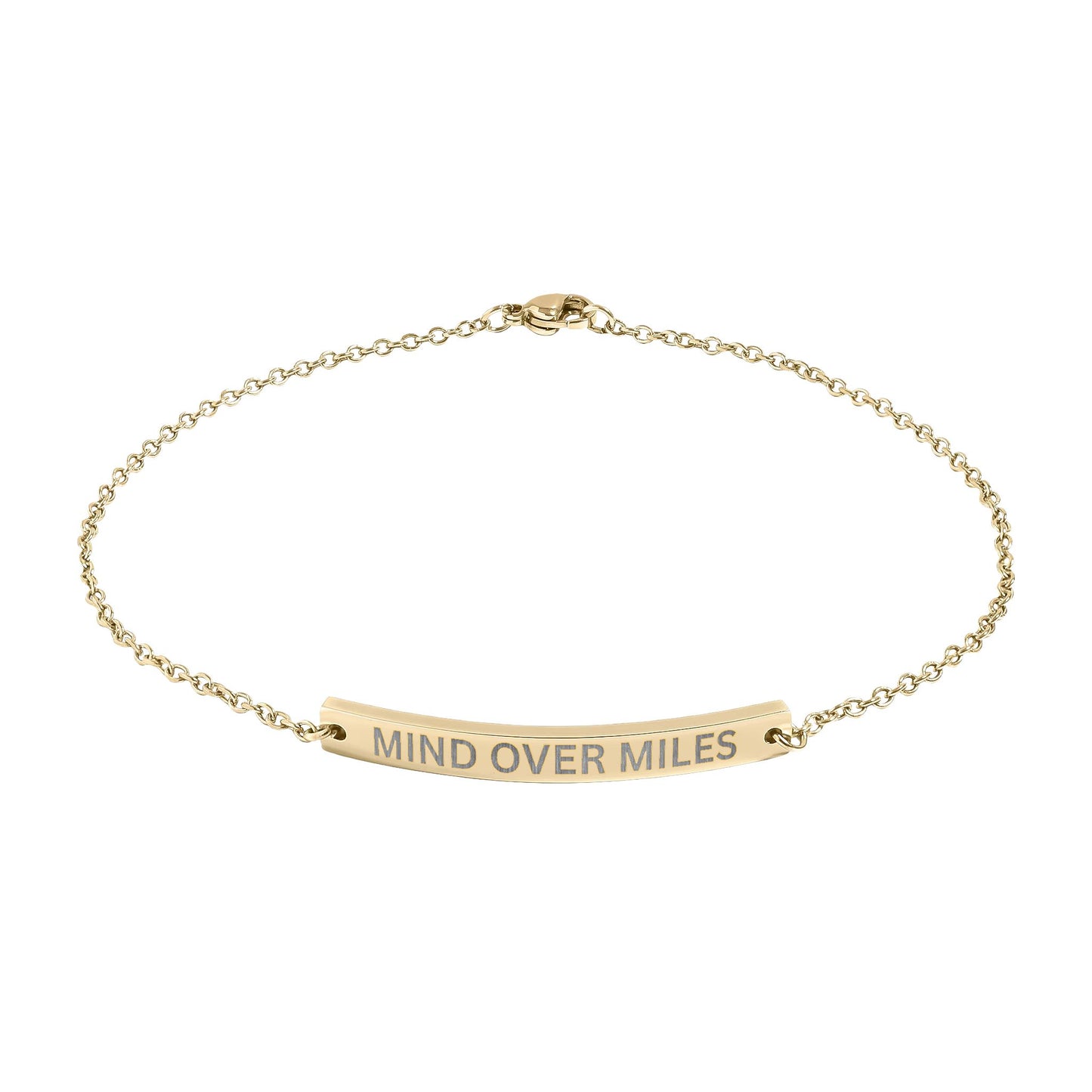 'Mind Over Miles' - Engraved Anklet