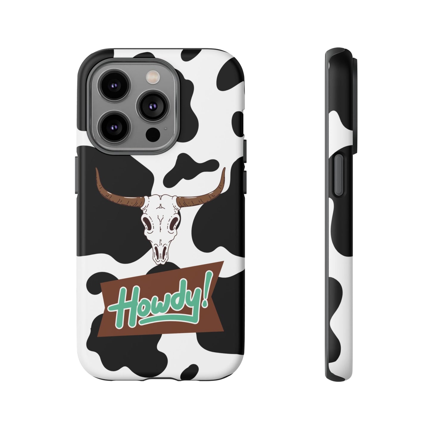 'Howdy Cowhide Skull' - iPhone Case