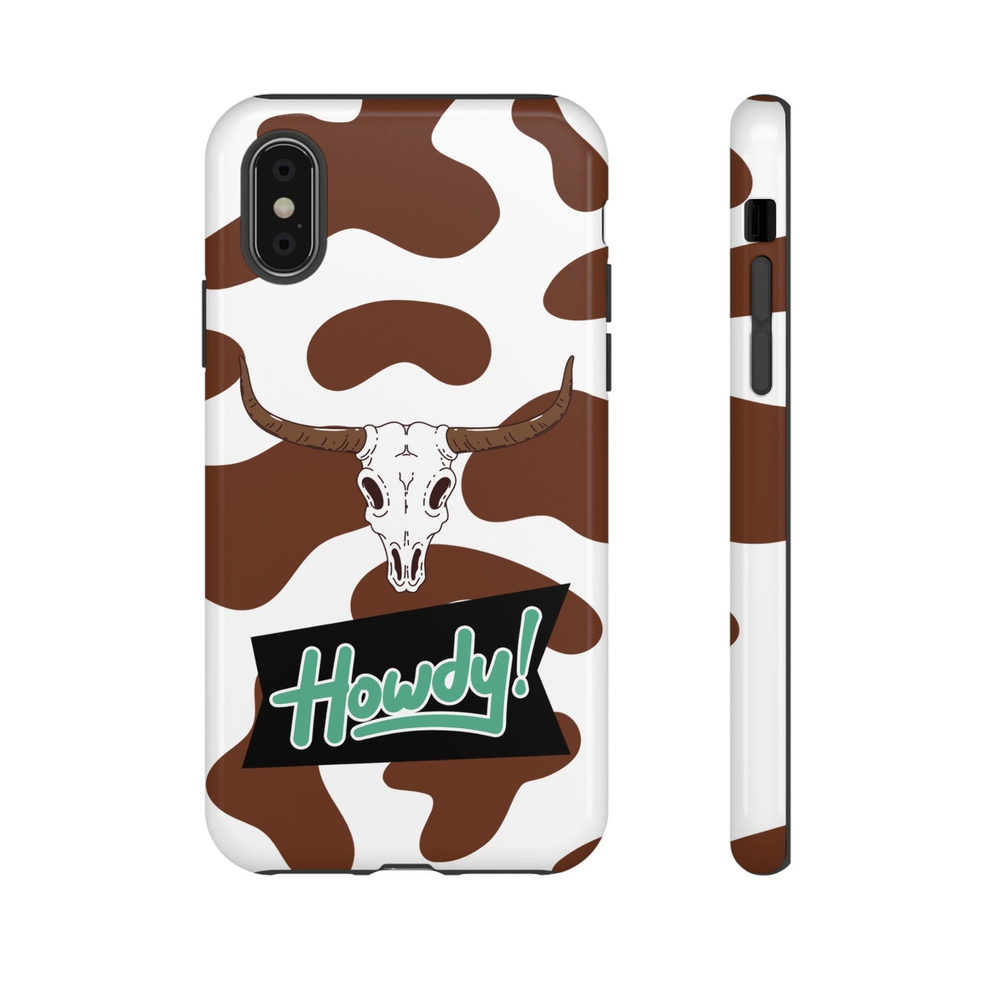 'Howdy Cowhide Skull' - iPhone Case