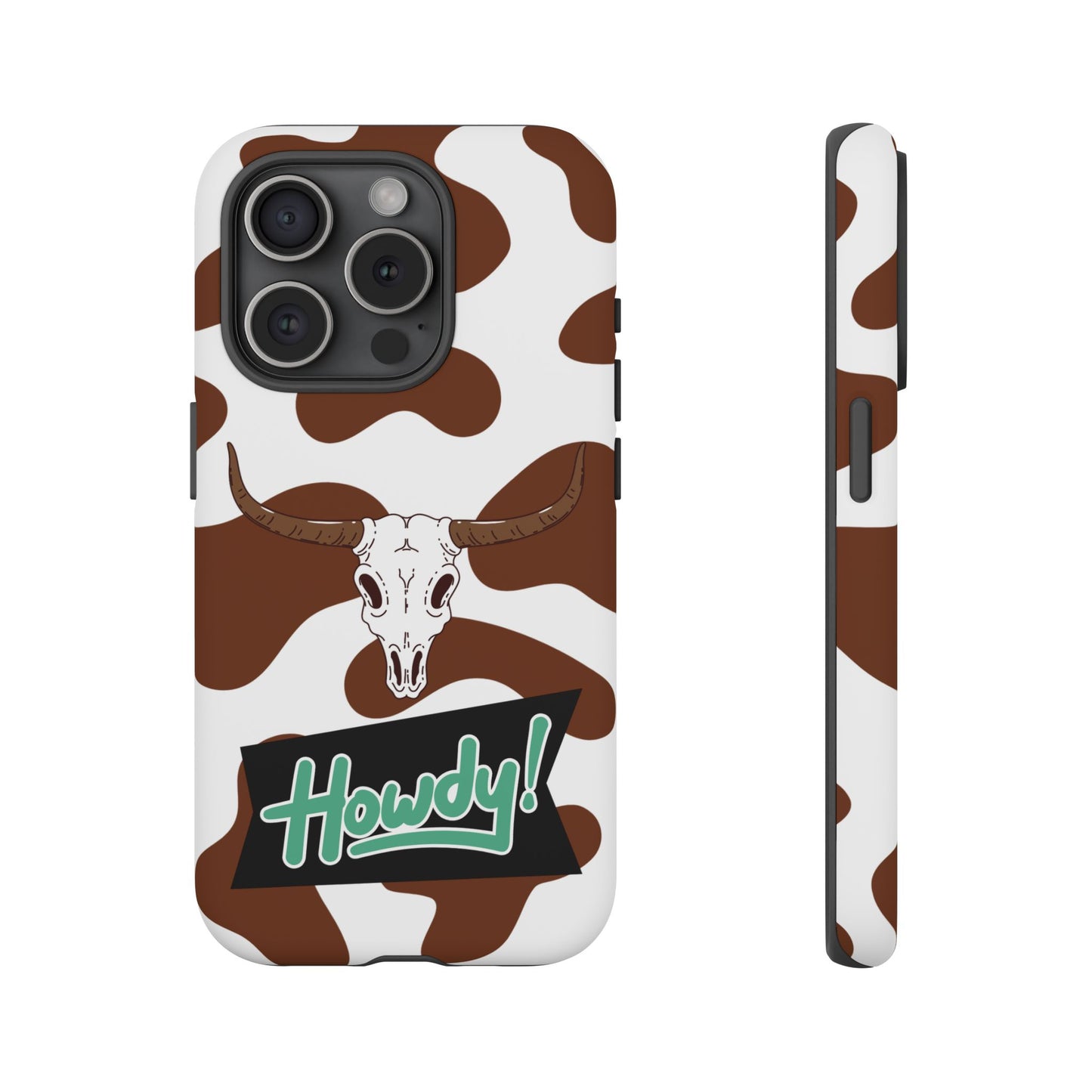 'Howdy Cowhide Skull' - iPhone Case