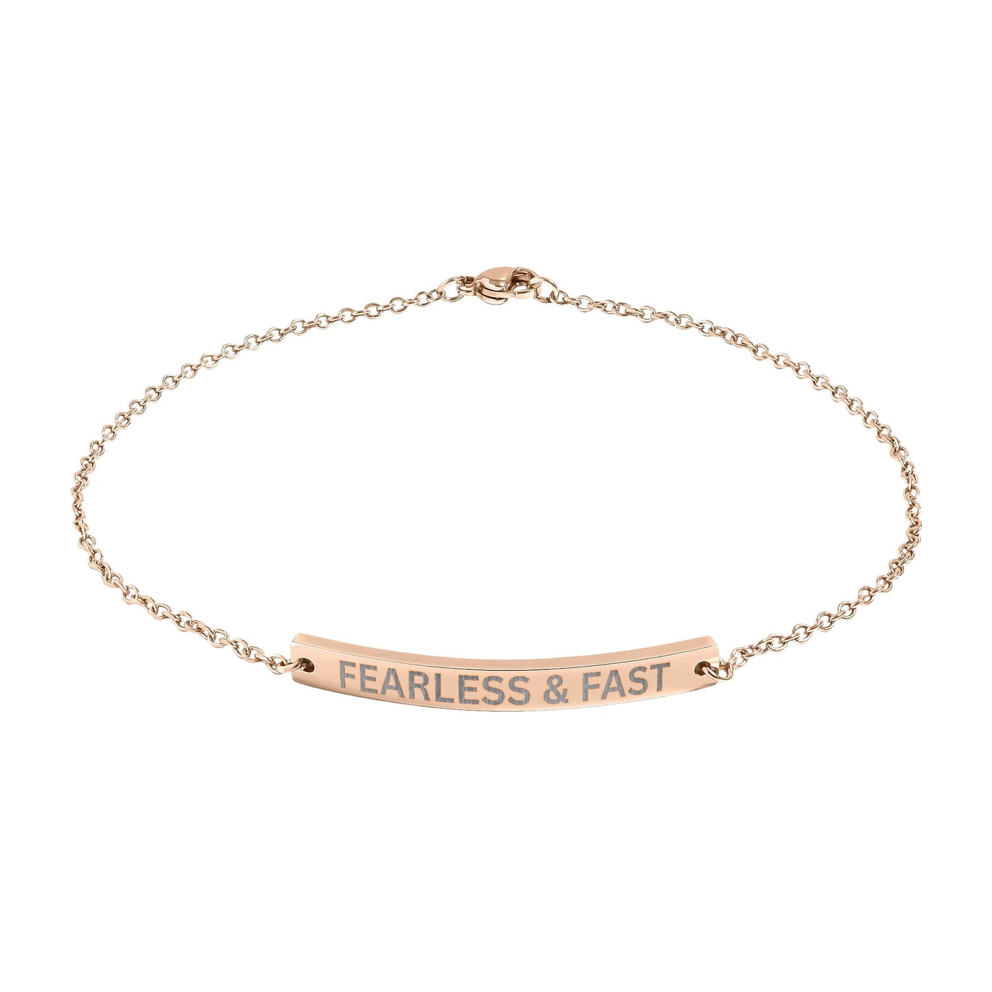 'Fearless & Fast' - Engraved Anklet