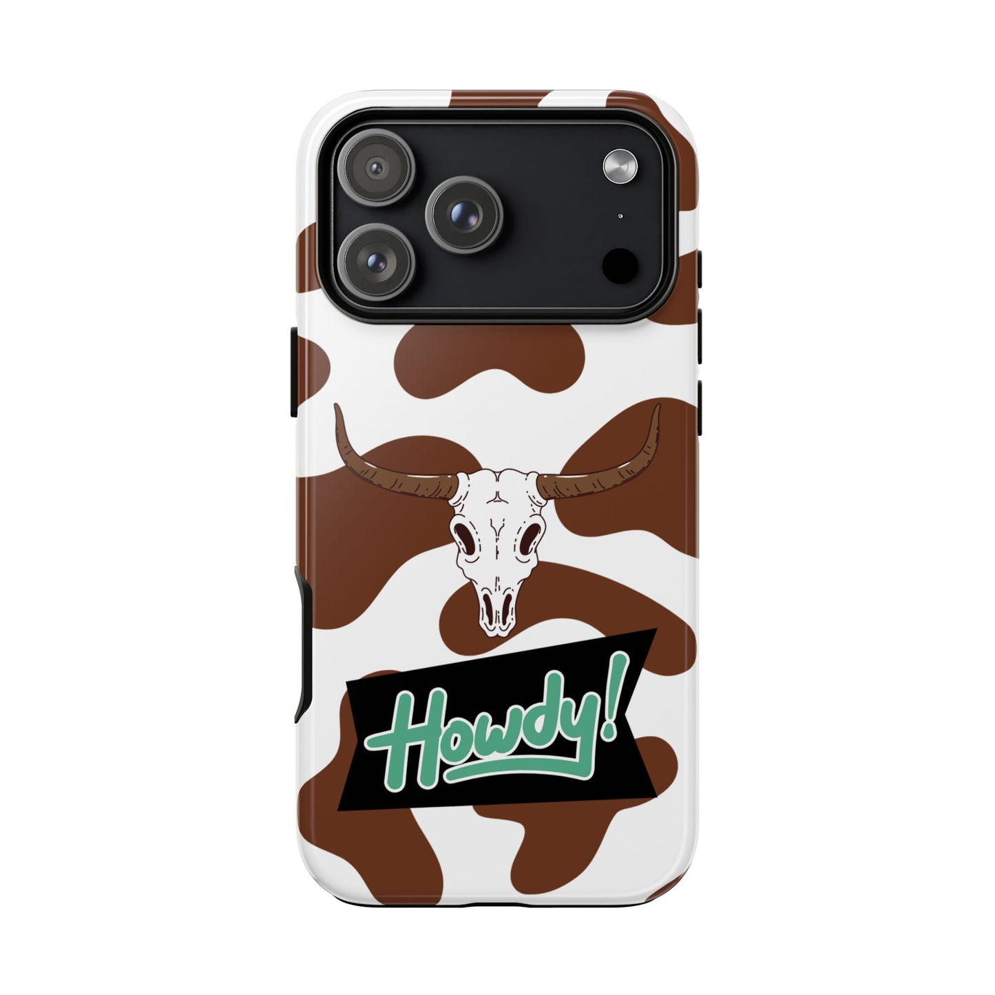 'Howdy Cowhide Skull' - iPhone Case