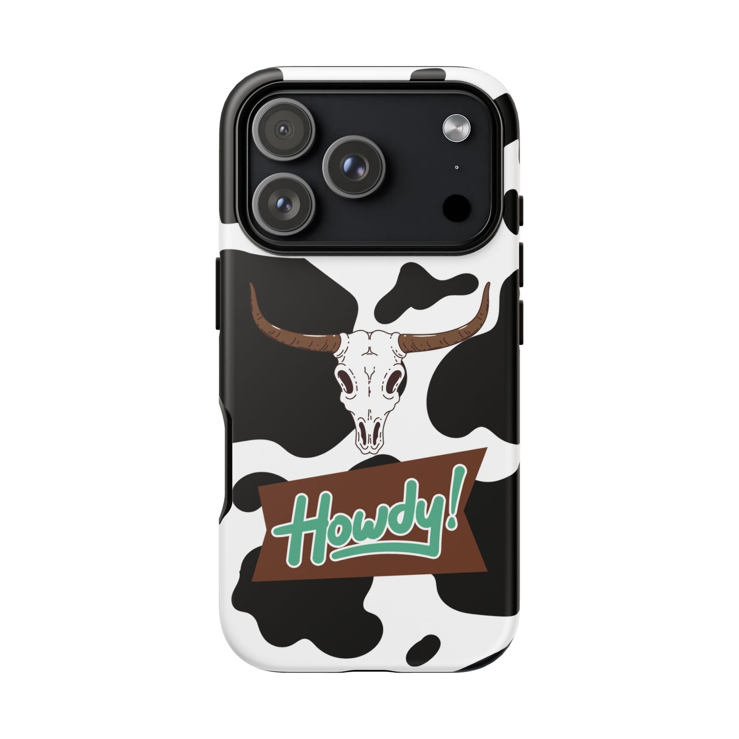 'Howdy Cowhide Skull' - iPhone Case