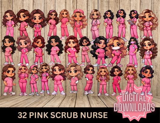 Pink Scrub Nurse