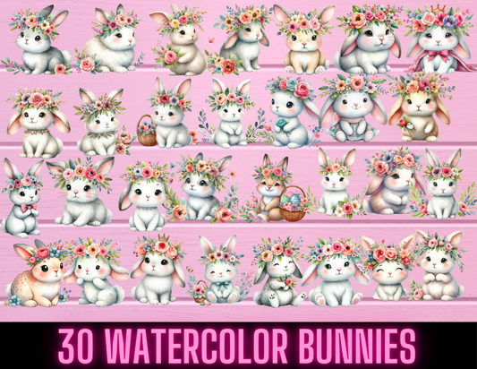 Easter Watercolor Bunny