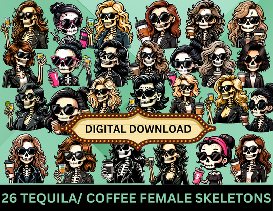 Tequila/ Coffee Skeleton Female