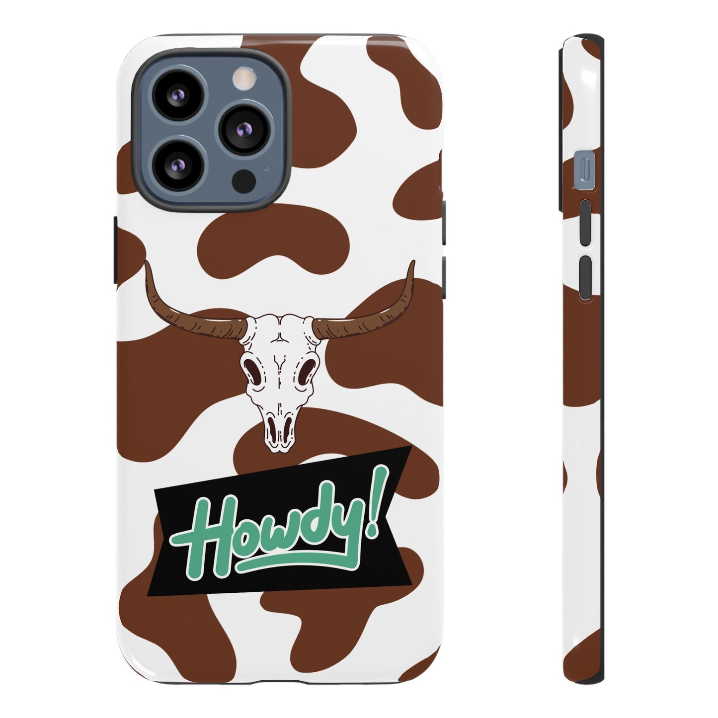 'Howdy Cowhide Skull' - iPhone Case