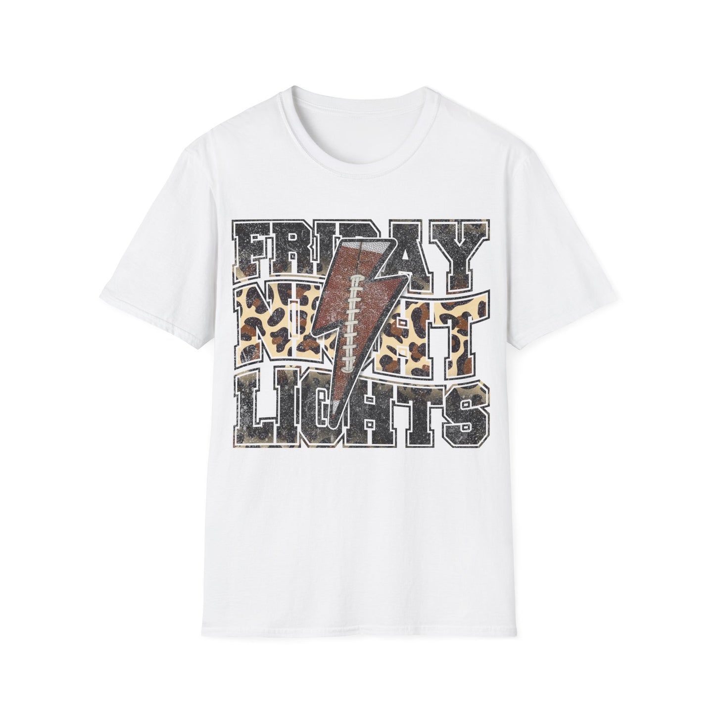 'Friday Night Lights' - Leopard Print Football Game Day Tshirt