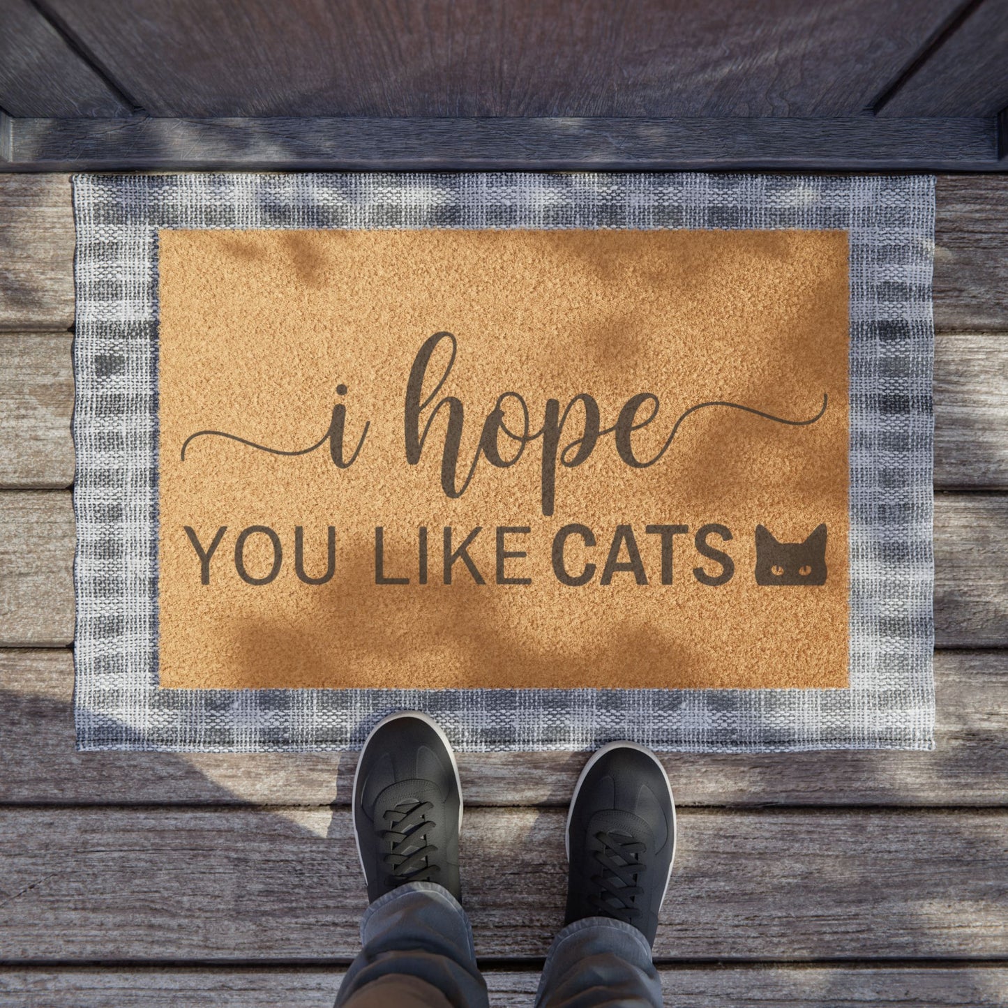'I Hope You Like Cats' - Doormat