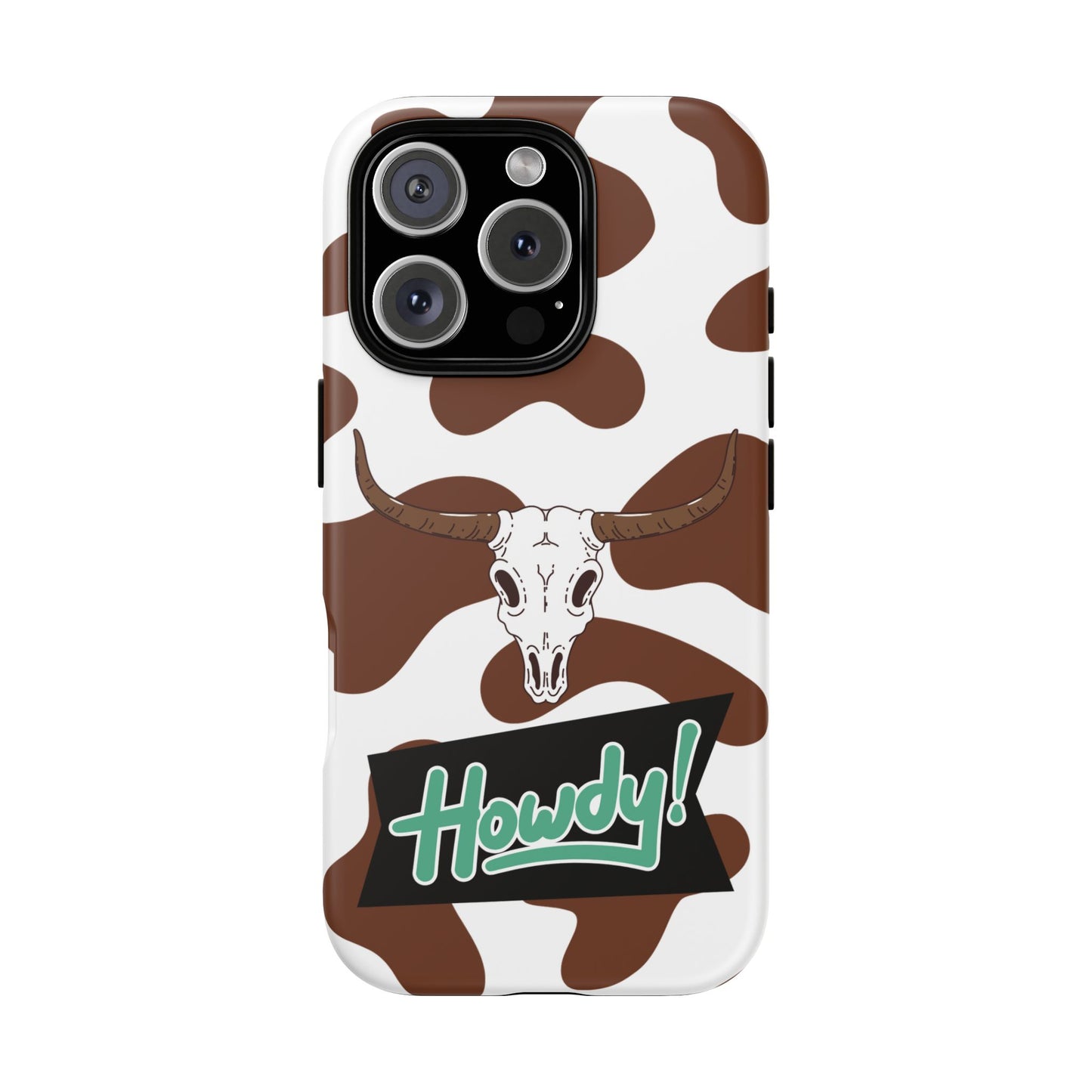 'Howdy Cowhide Skull' - iPhone Case