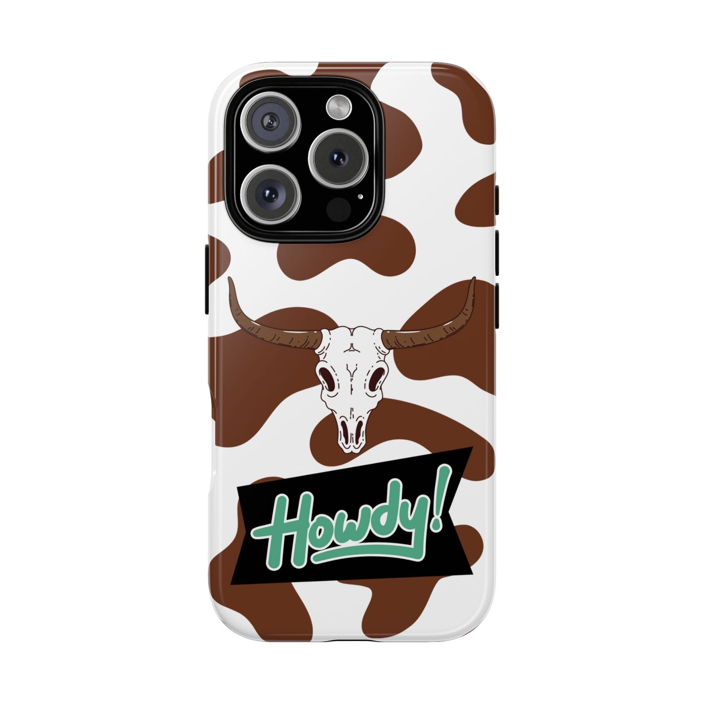 'Howdy Cowhide Skull' - iPhone Case