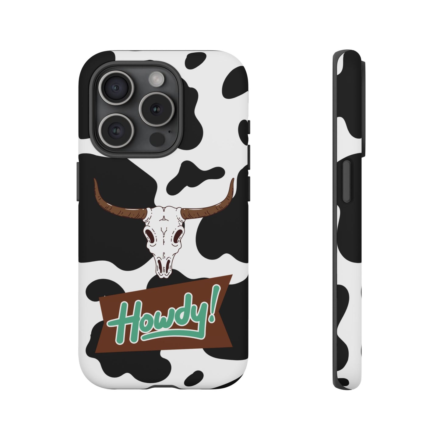 'Howdy Cowhide Skull' - iPhone Case