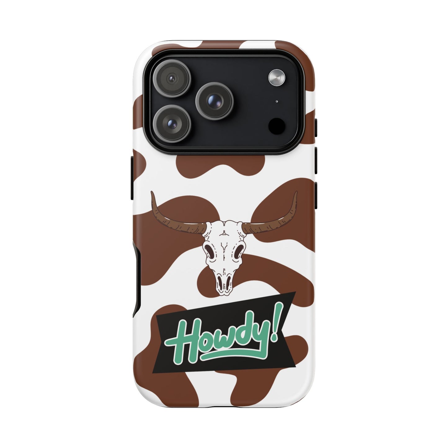 'Howdy Cowhide Skull' - iPhone Case
