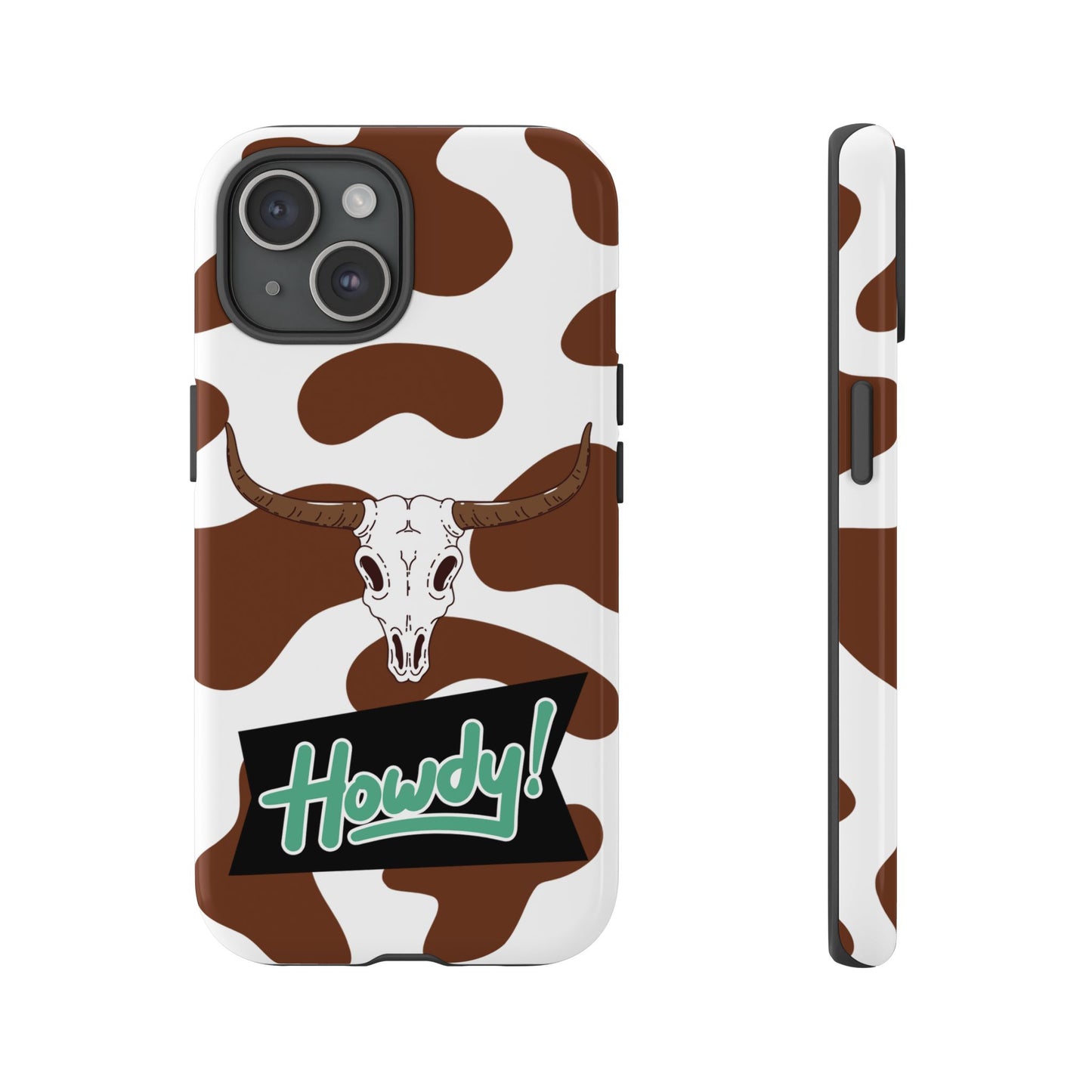 'Howdy Cowhide Skull' - iPhone Case