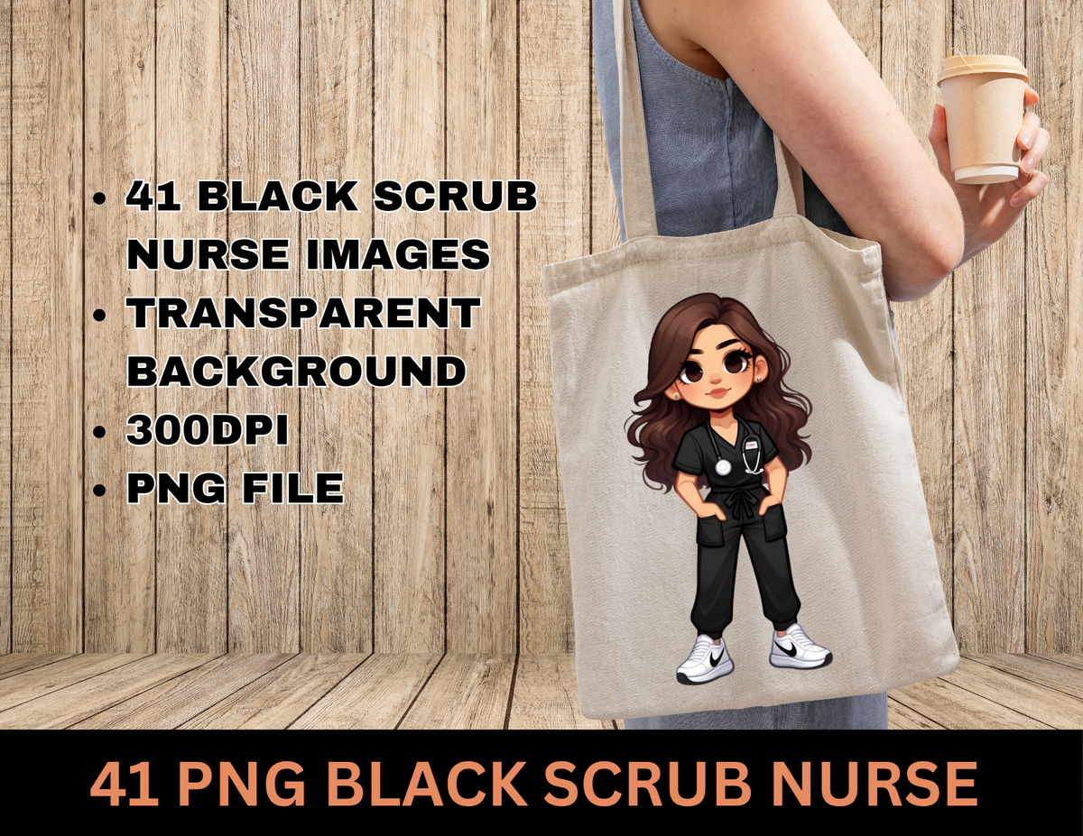 Black Scrub Nurse