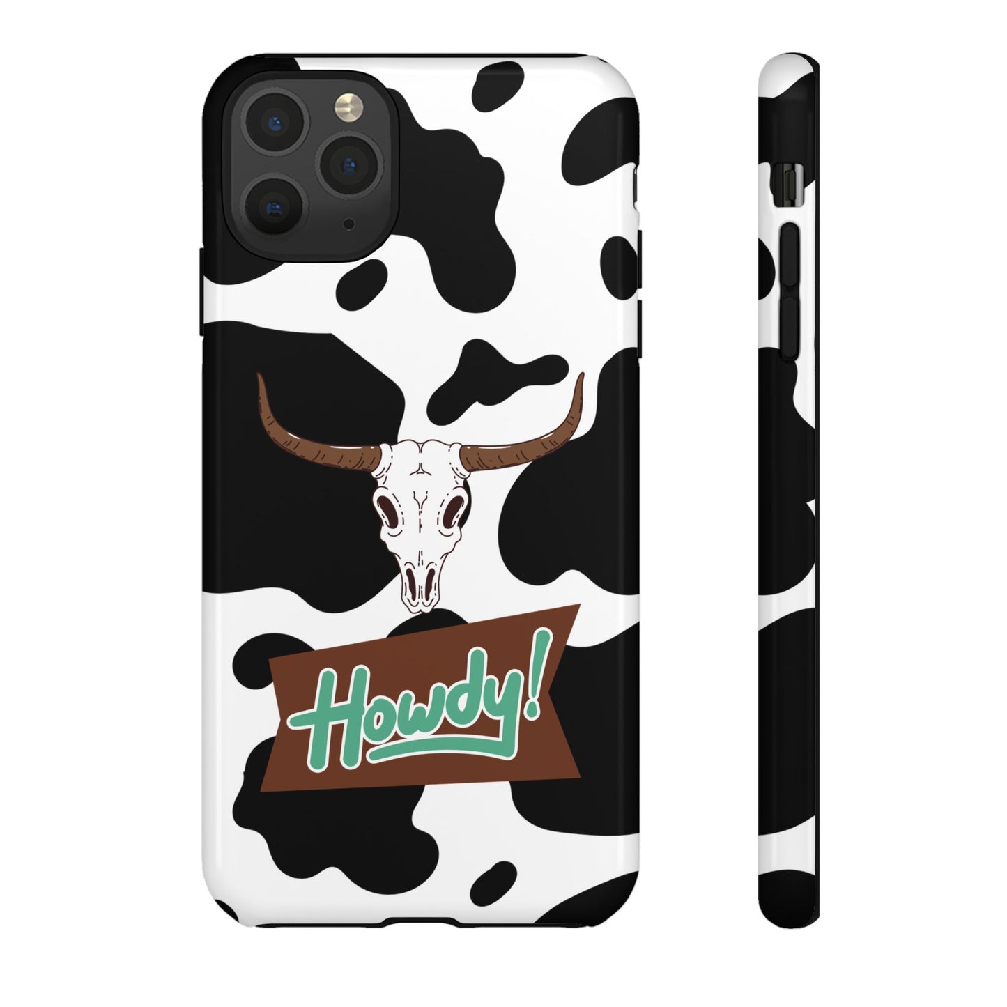 'Howdy Cowhide Skull' - iPhone Case