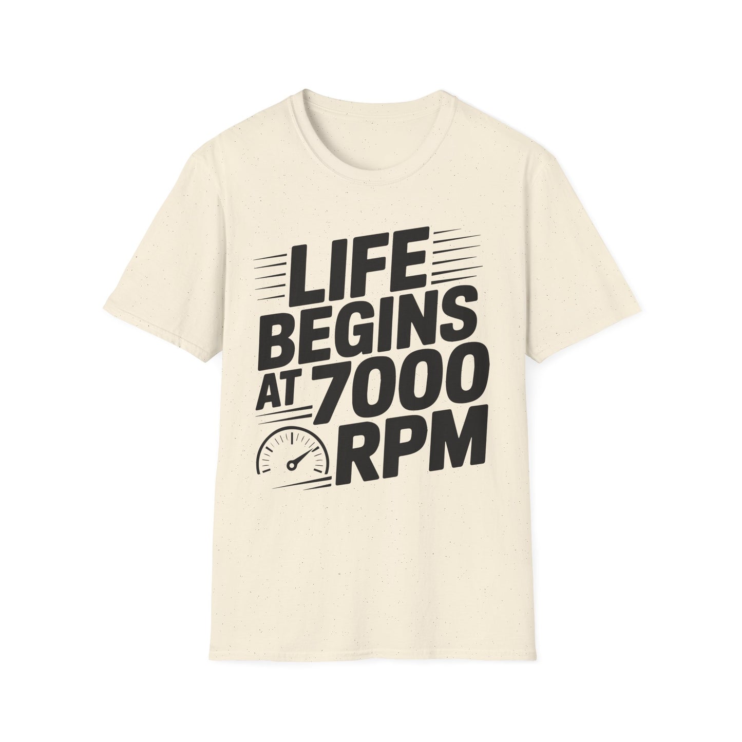 'Life Begins at 7000 RPM' - Muscle Car T-shirt