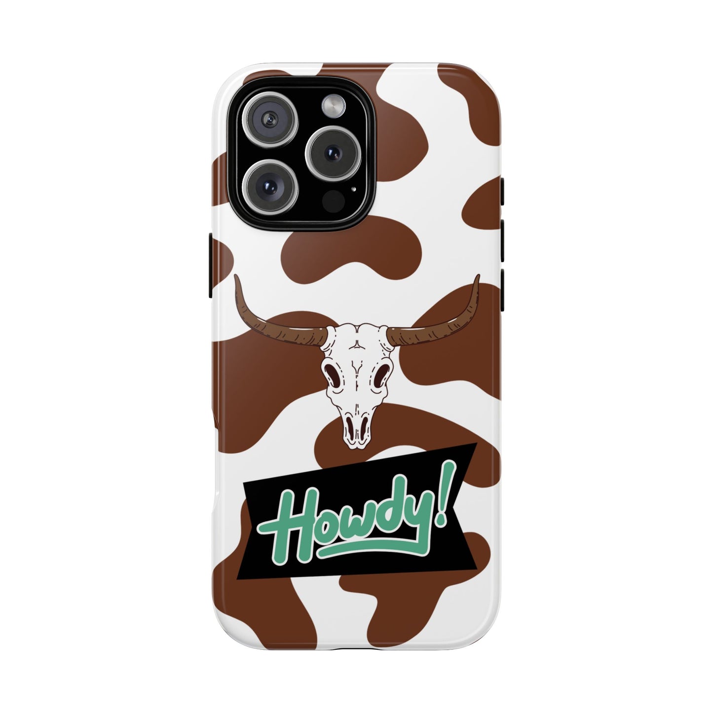 'Howdy Cowhide Skull' - iPhone Case