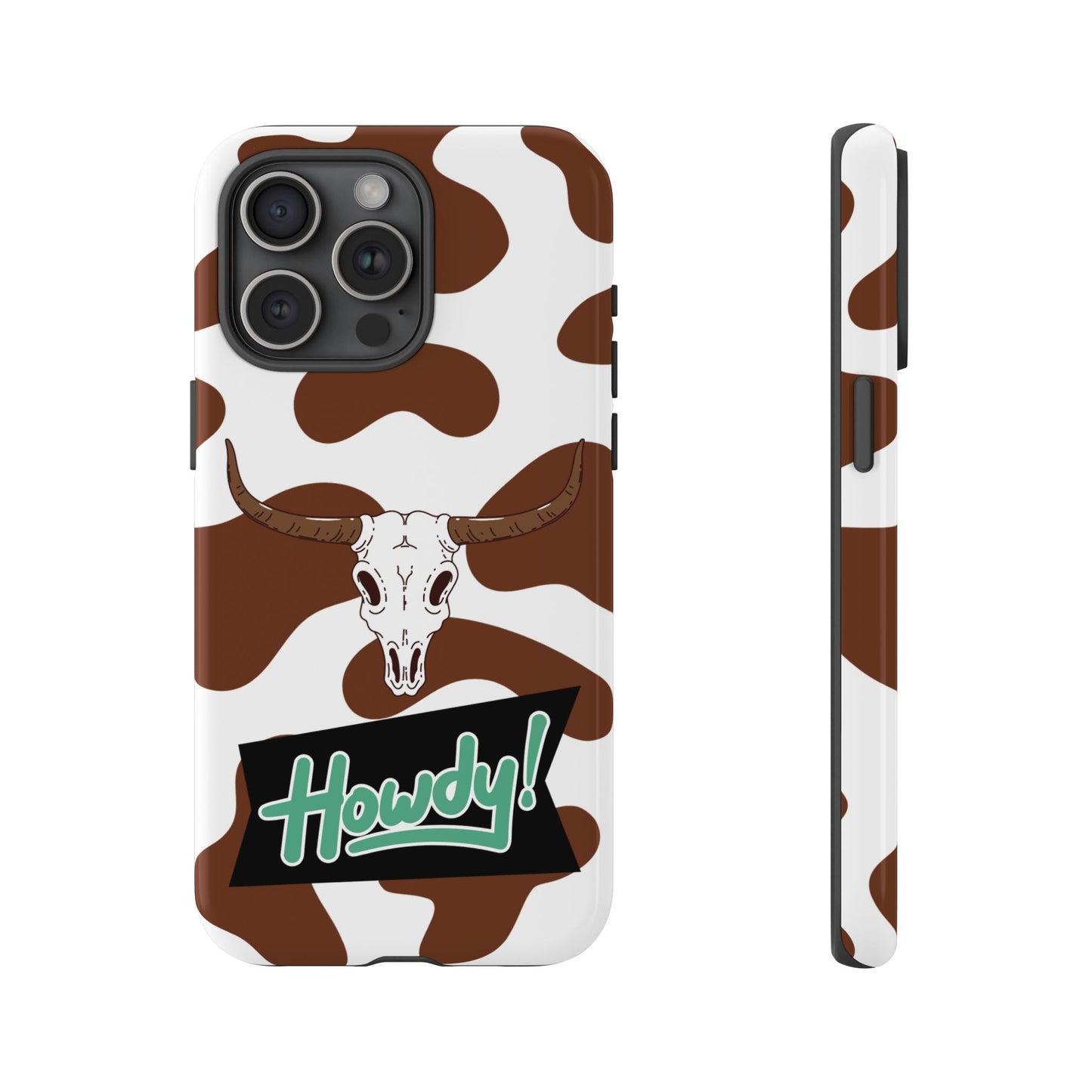 'Howdy Cowhide Skull' - iPhone Case