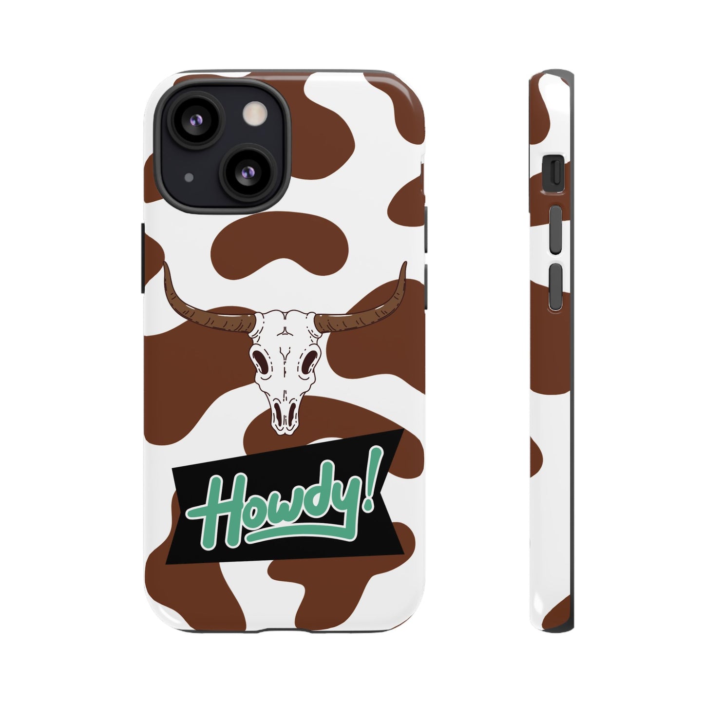 'Howdy Cowhide Skull' - iPhone Case