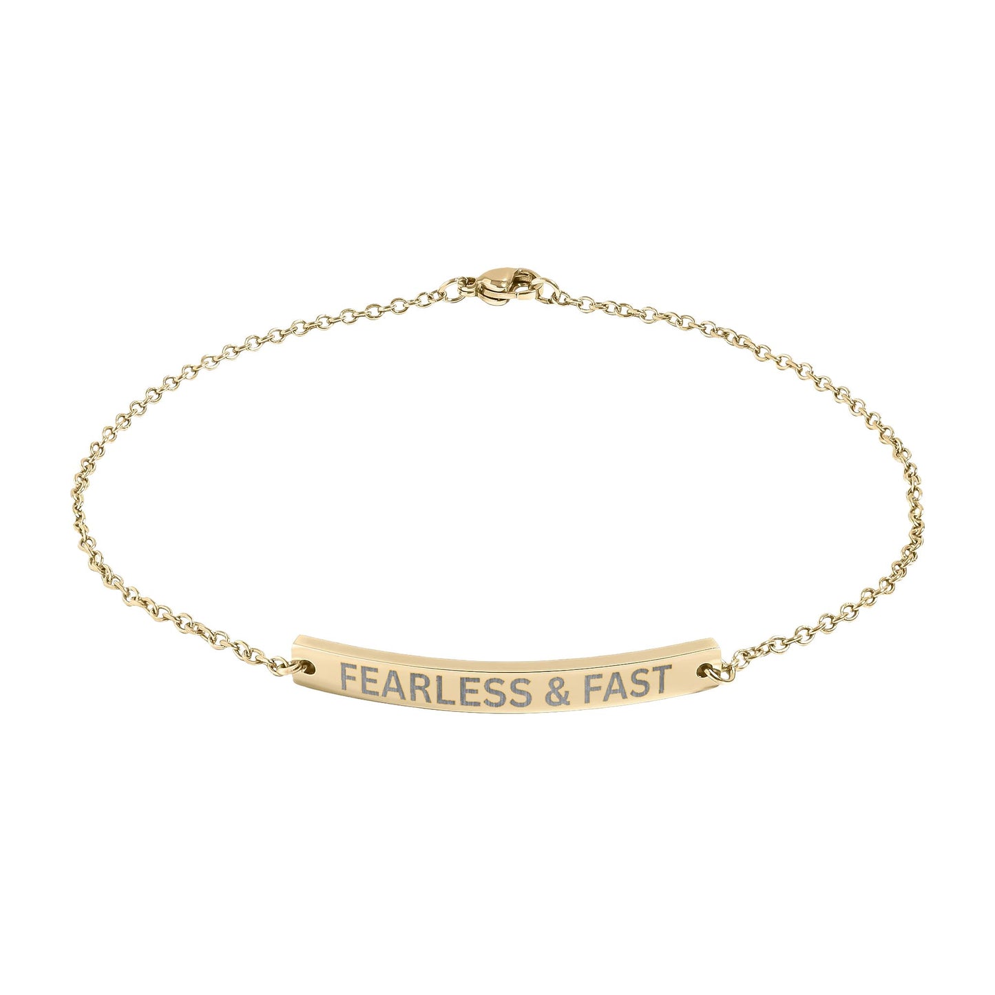 'Fearless & Fast' - Engraved Anklet