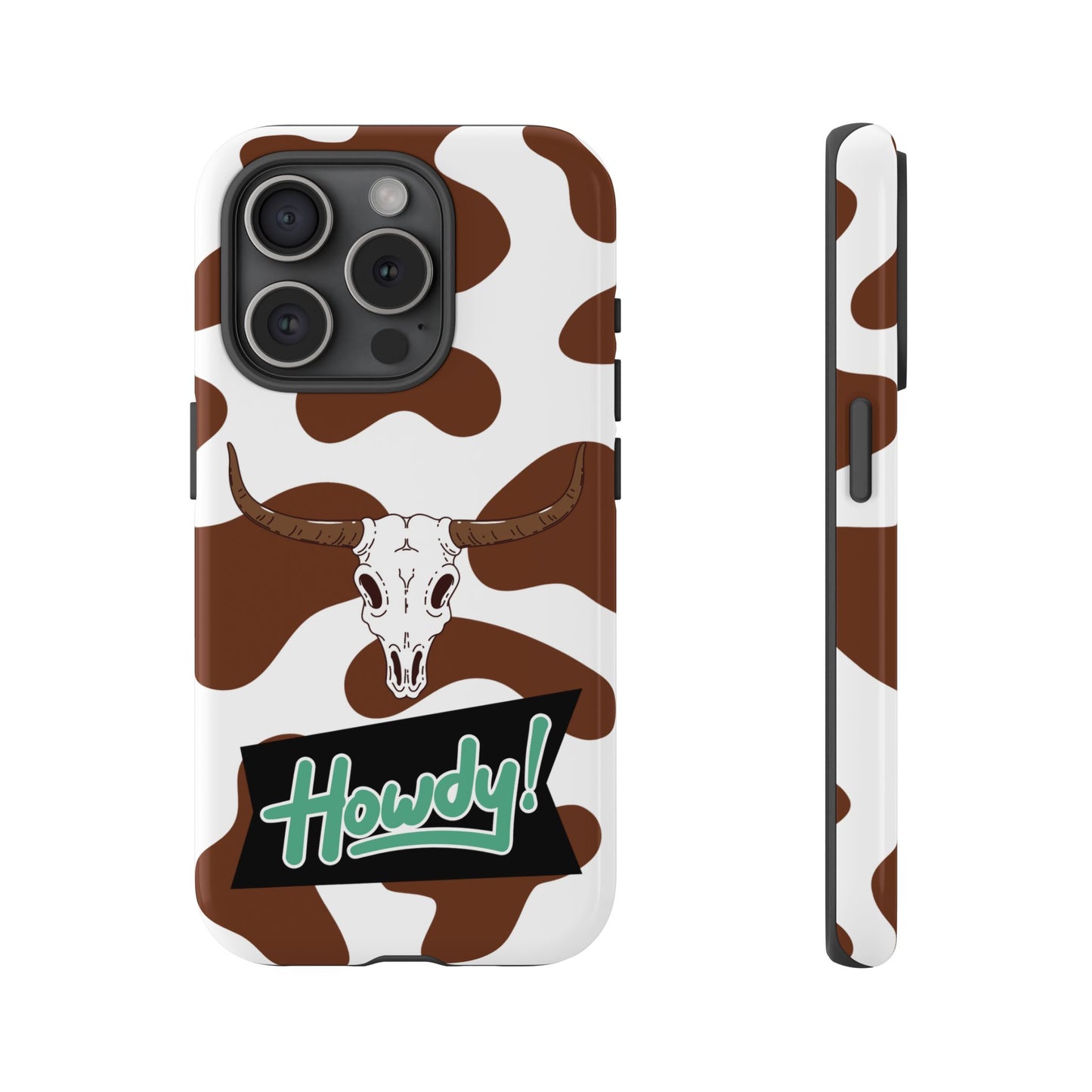 'Howdy Cowhide Skull' - iPhone Case