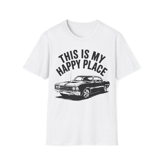 'This Is My Happy Place' - Muscle Car T-shirt