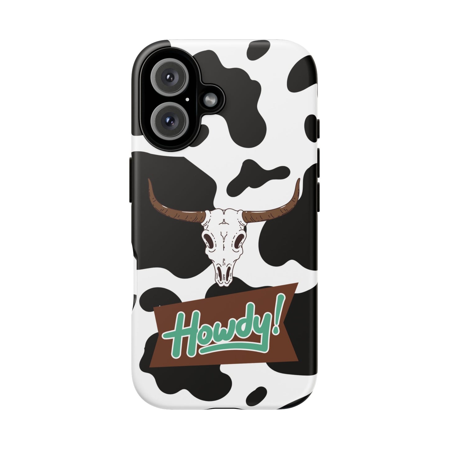 'Howdy Cowhide Skull' - iPhone Case