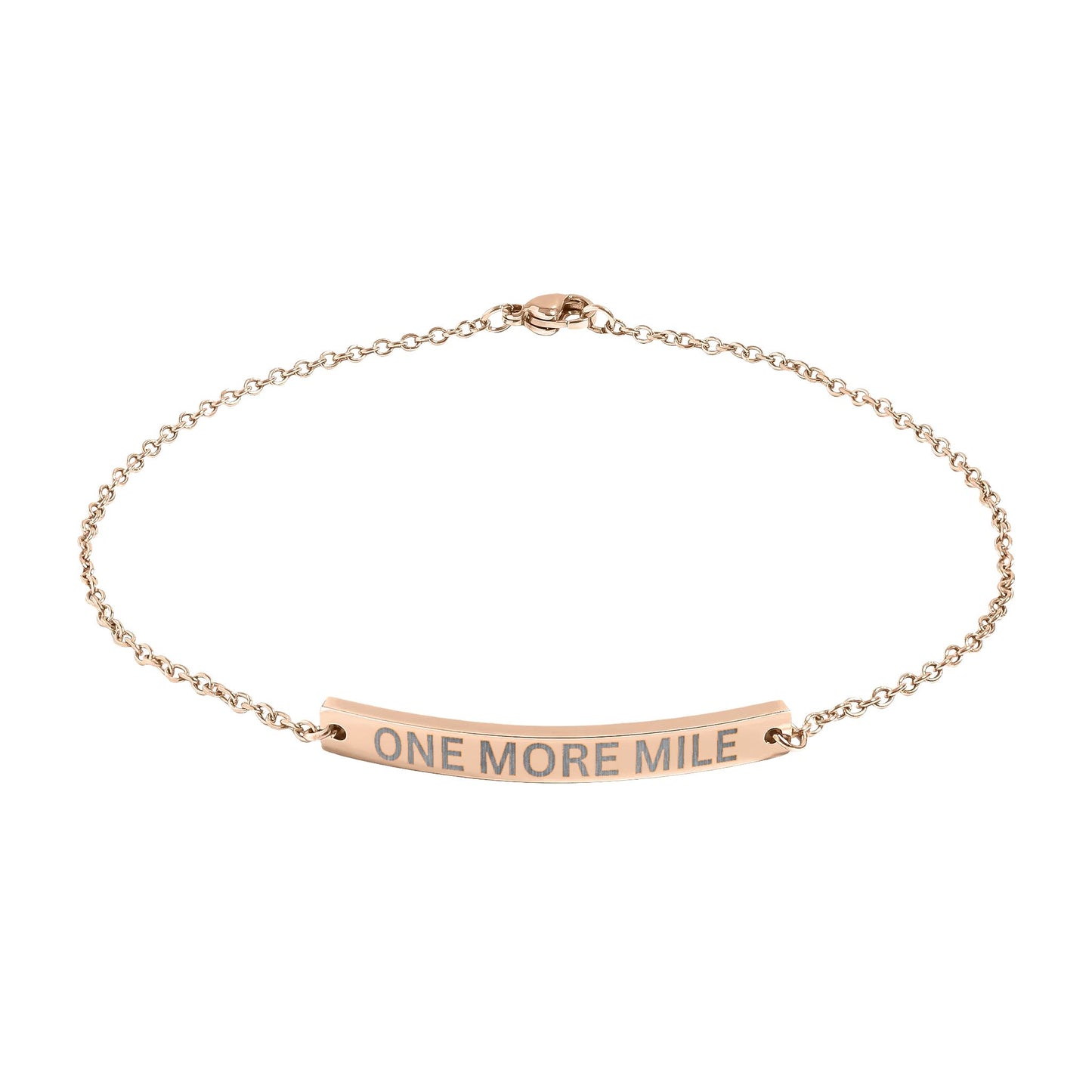 'ONE MORE MILE' - Engraved  Anklet