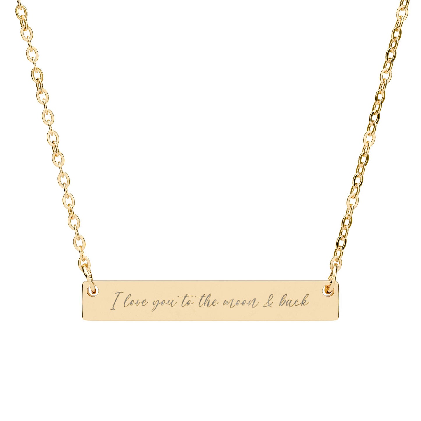 'I Love You to the Moon' - Engraved Necklace