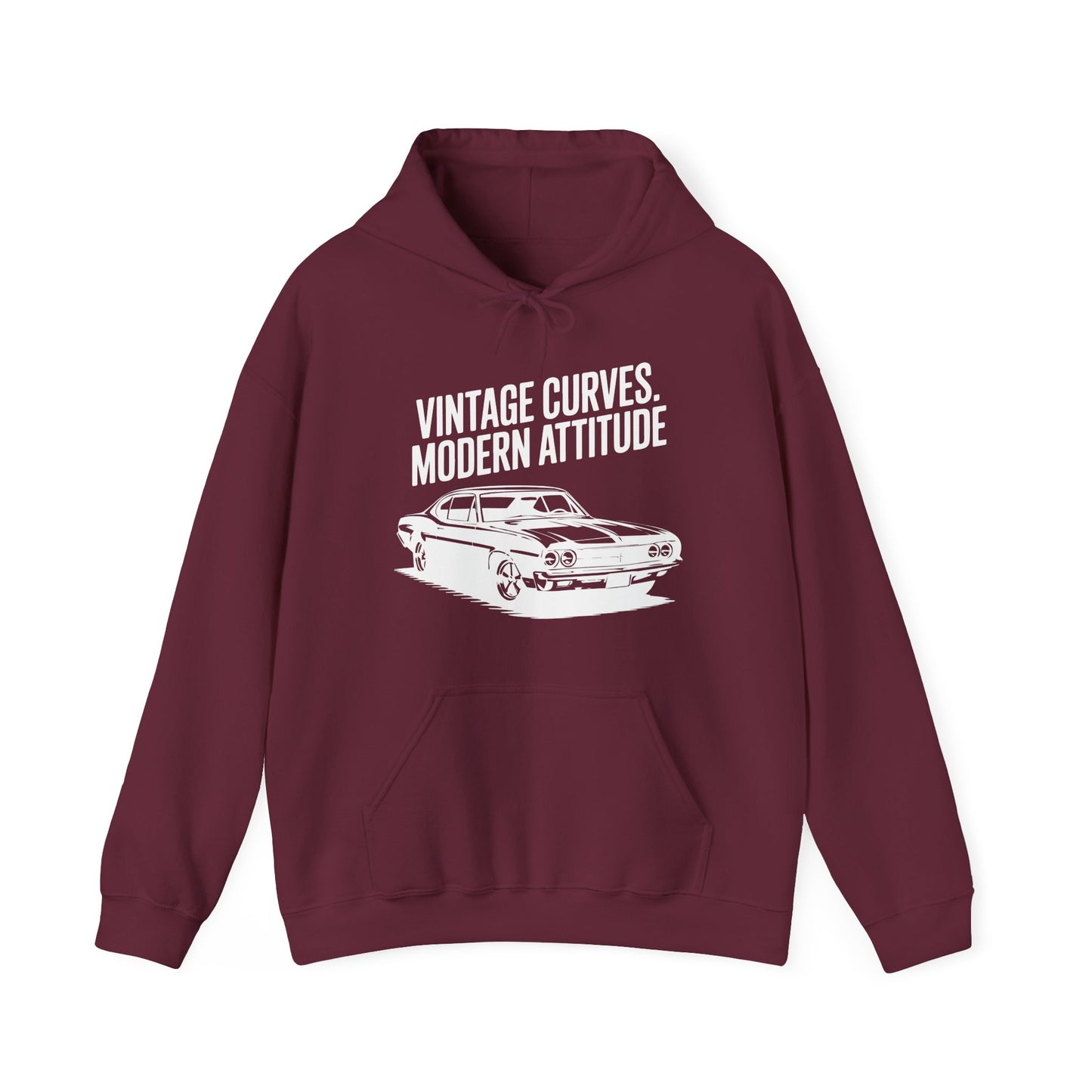 'Vintage Curves, Modern Attitude' - Muscle Car Hoodie