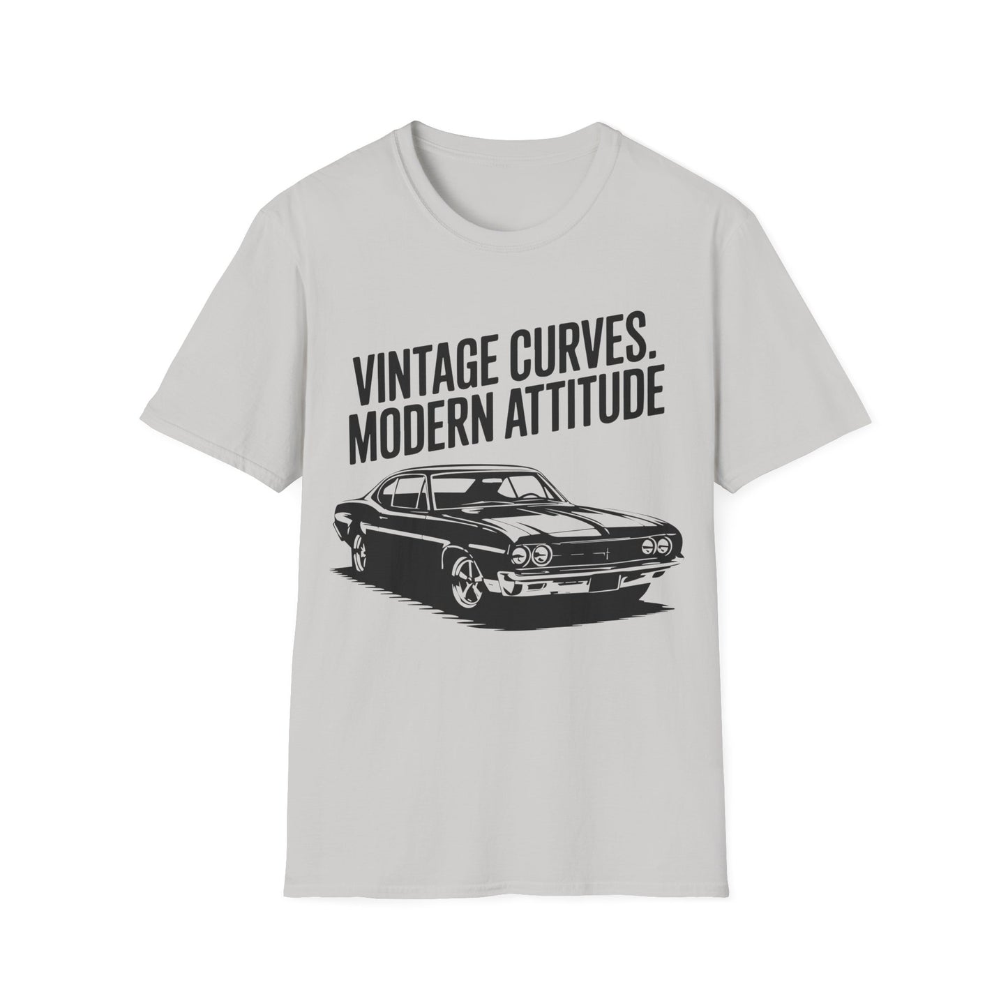 'Vintage Curves. Modern Attitude' - Muscle Car T-shirt