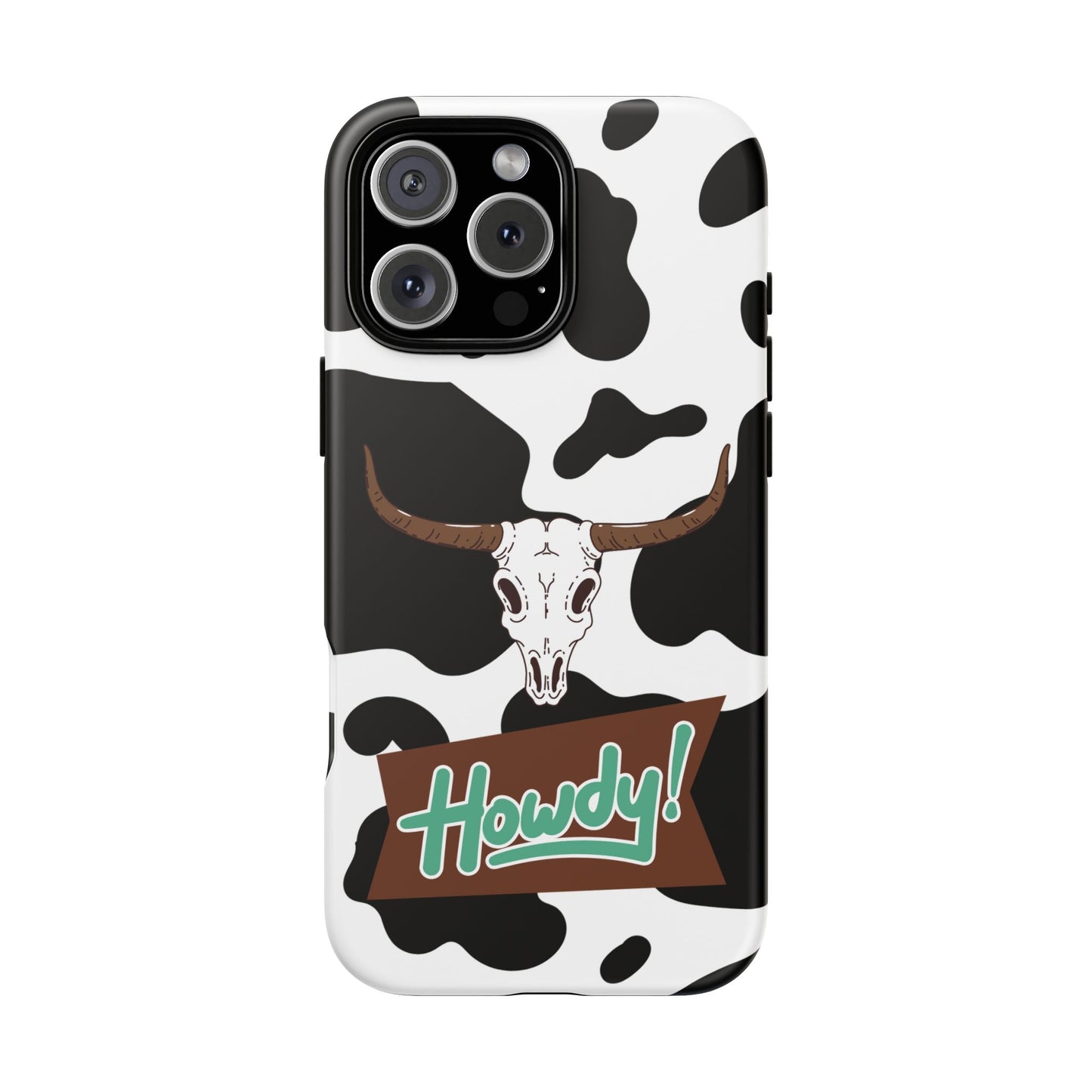 'Howdy Cowhide Skull' - iPhone Case