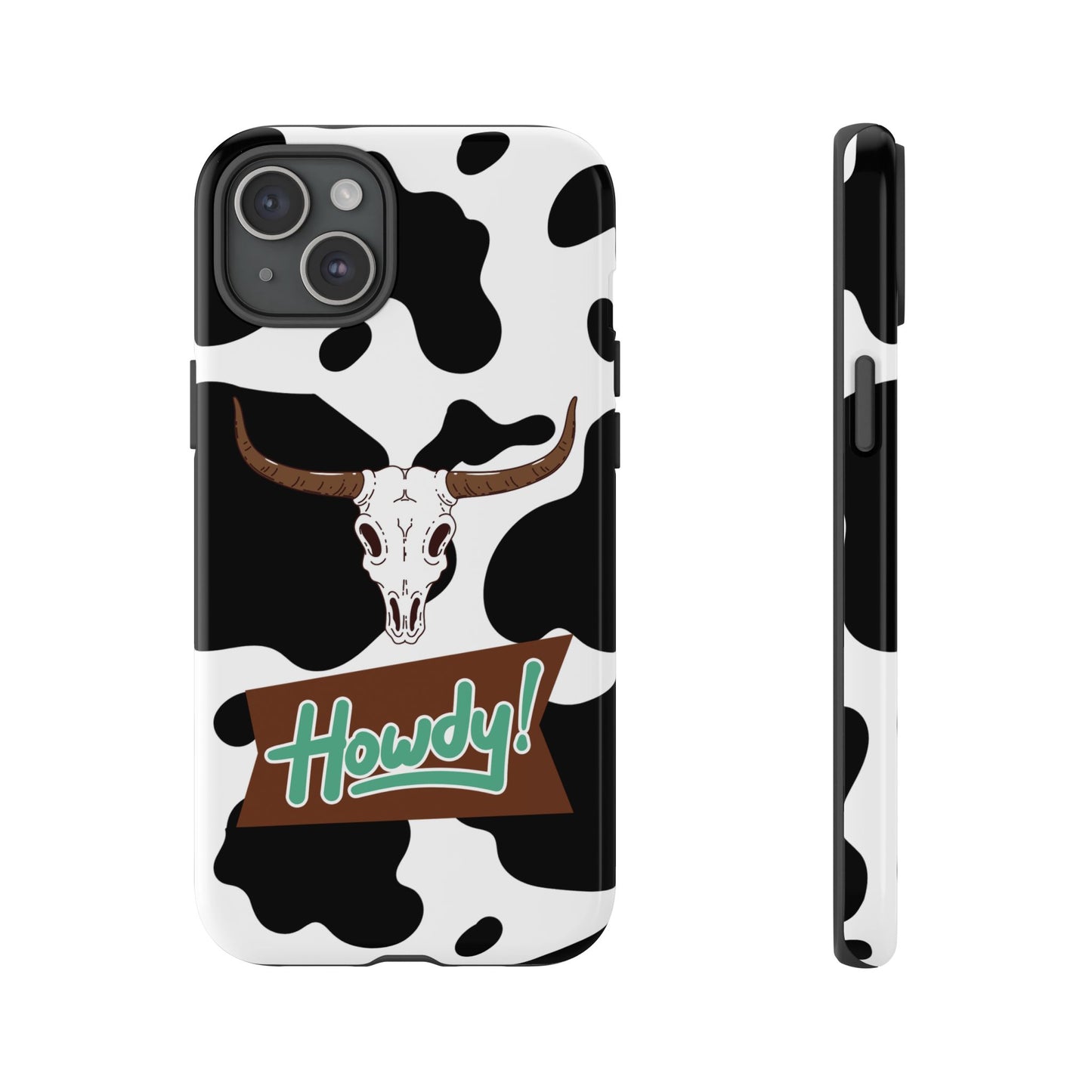 'Howdy Cowhide Skull' - iPhone Case