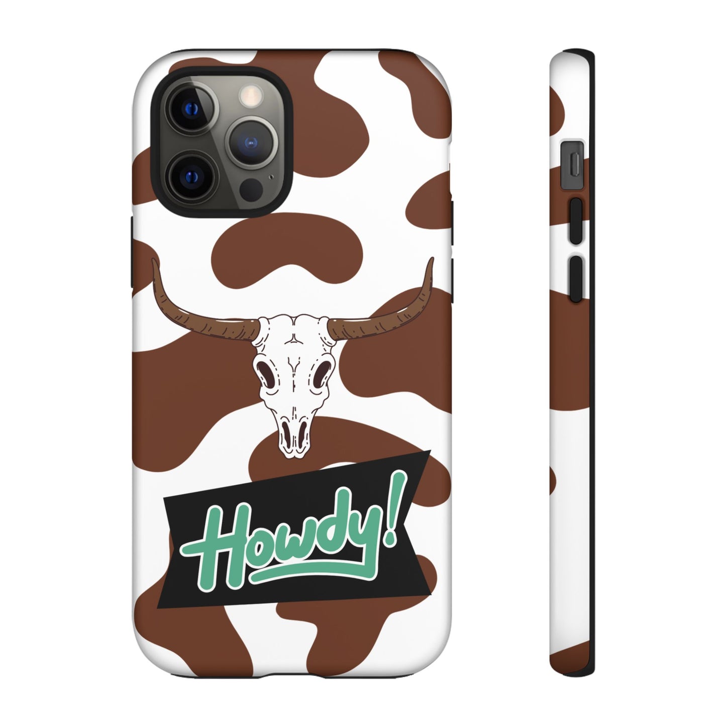 'Howdy Cowhide Skull' - iPhone Case