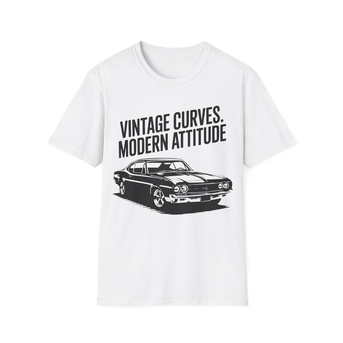 'Vintage Curves. Modern Attitude' - Muscle Car T-shirt