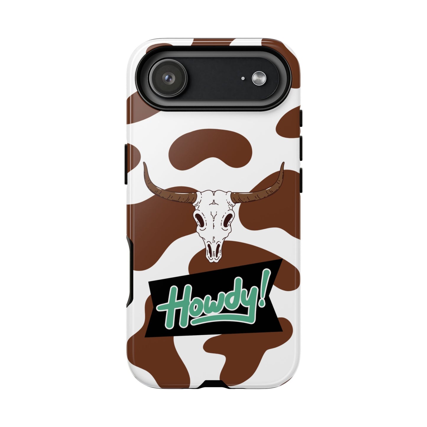 'Howdy Cowhide Skull' - iPhone Case