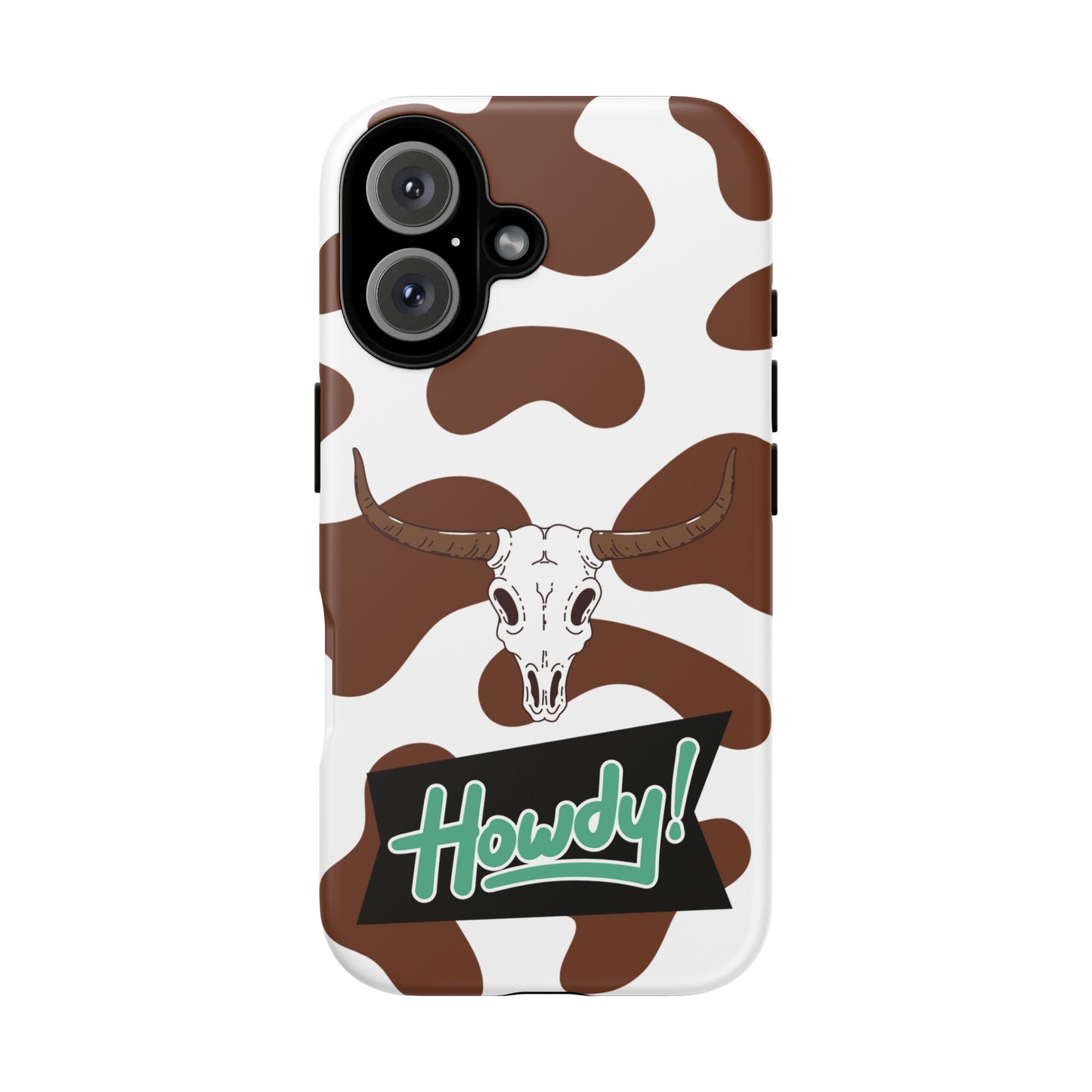 'Howdy Cowhide Skull' - iPhone Case