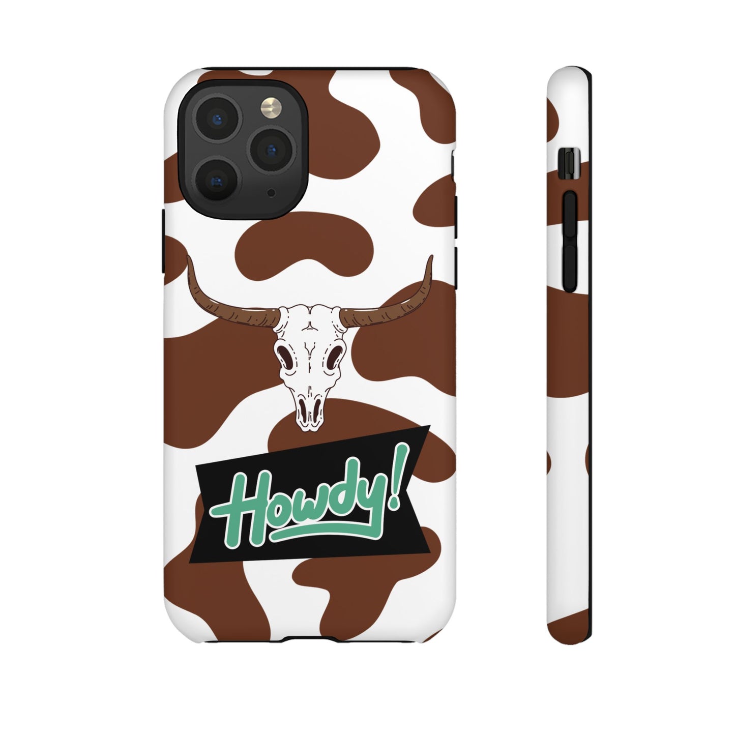 'Howdy Cowhide Skull' - iPhone Case