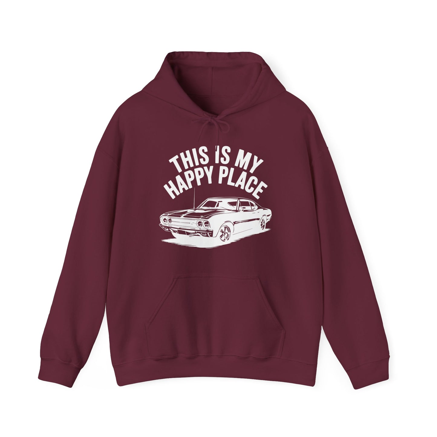 'This Is My Happy Place' - Muscle Car Hoodie