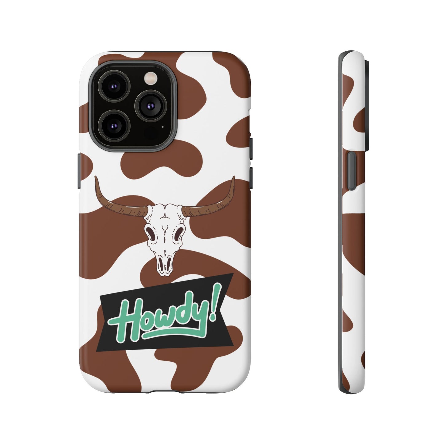 'Howdy Cowhide Skull' - iPhone Case