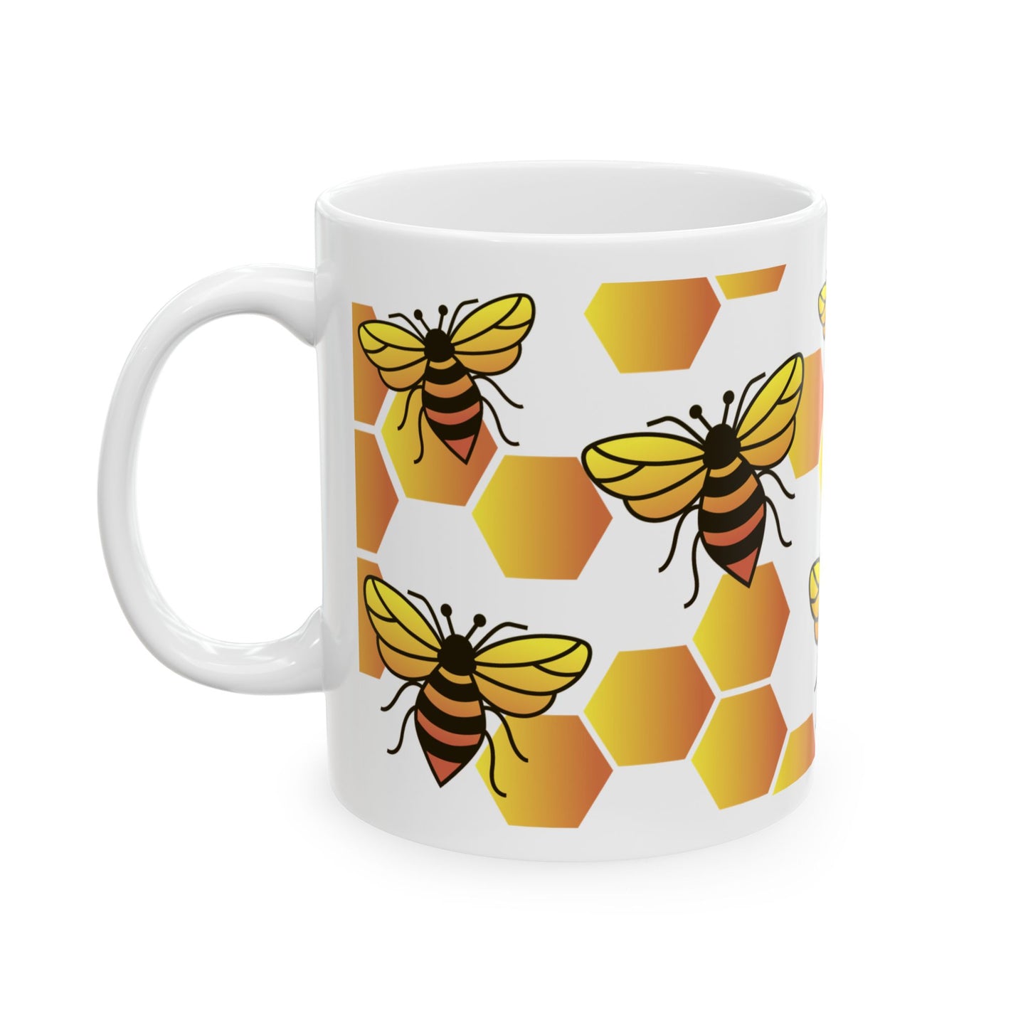 'Bee & Honeycomb' - Ceramic Mug