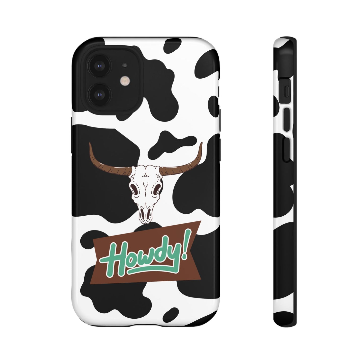 'Howdy Cowhide Skull' - iPhone Case