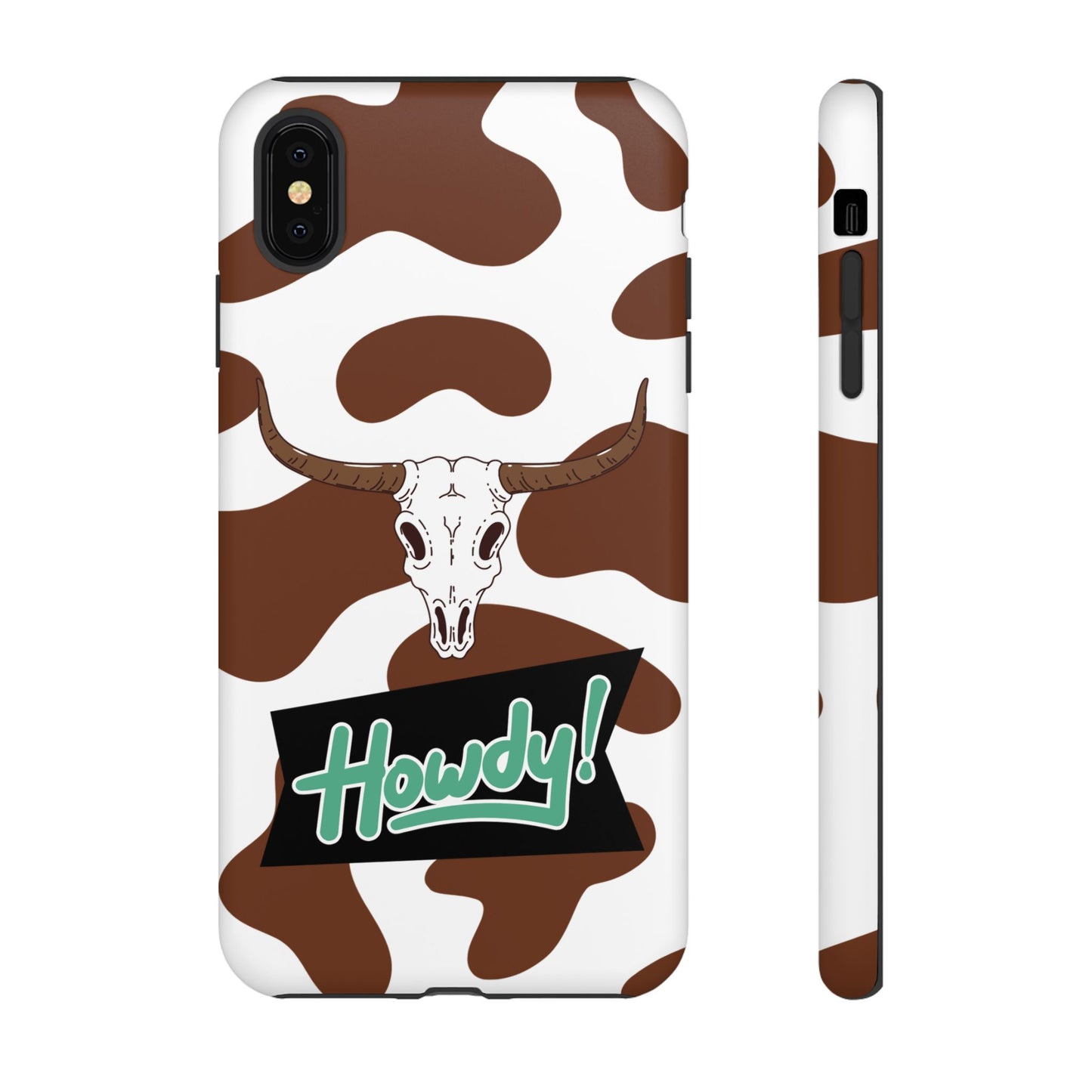 'Howdy Cowhide Skull' - iPhone Case