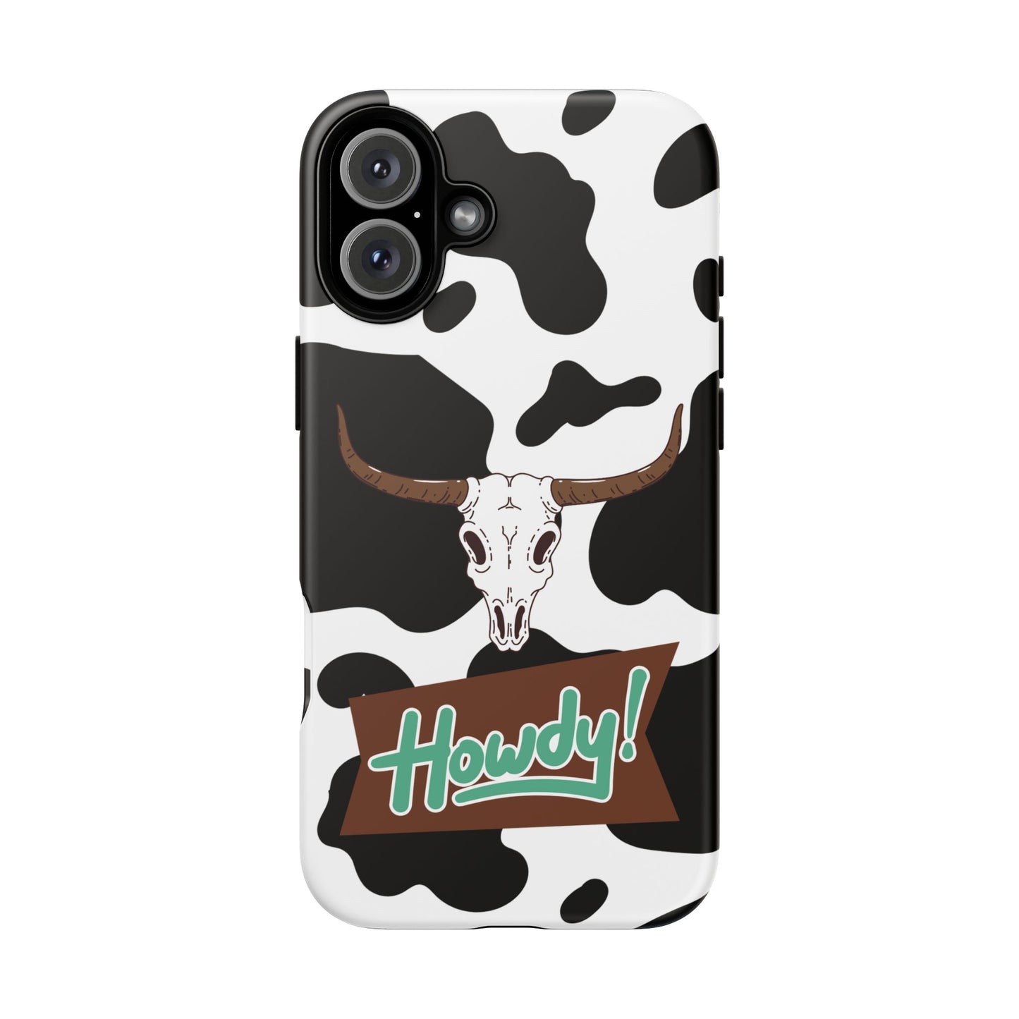 'Howdy Cowhide Skull' - iPhone Case