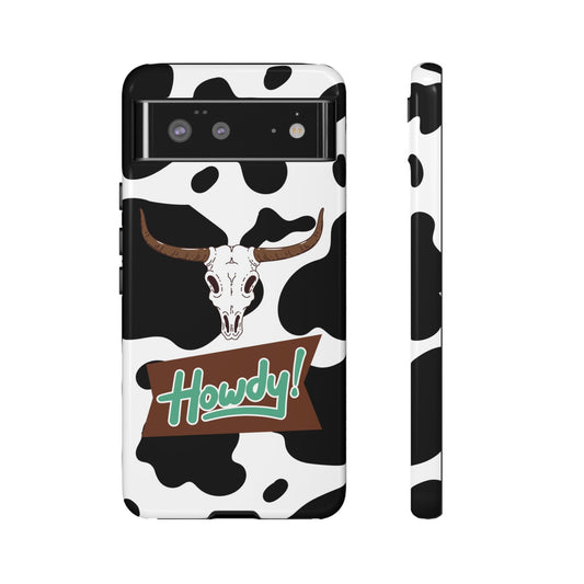 'Howdy Cowhide Skull' - Google Pixel Phone Case