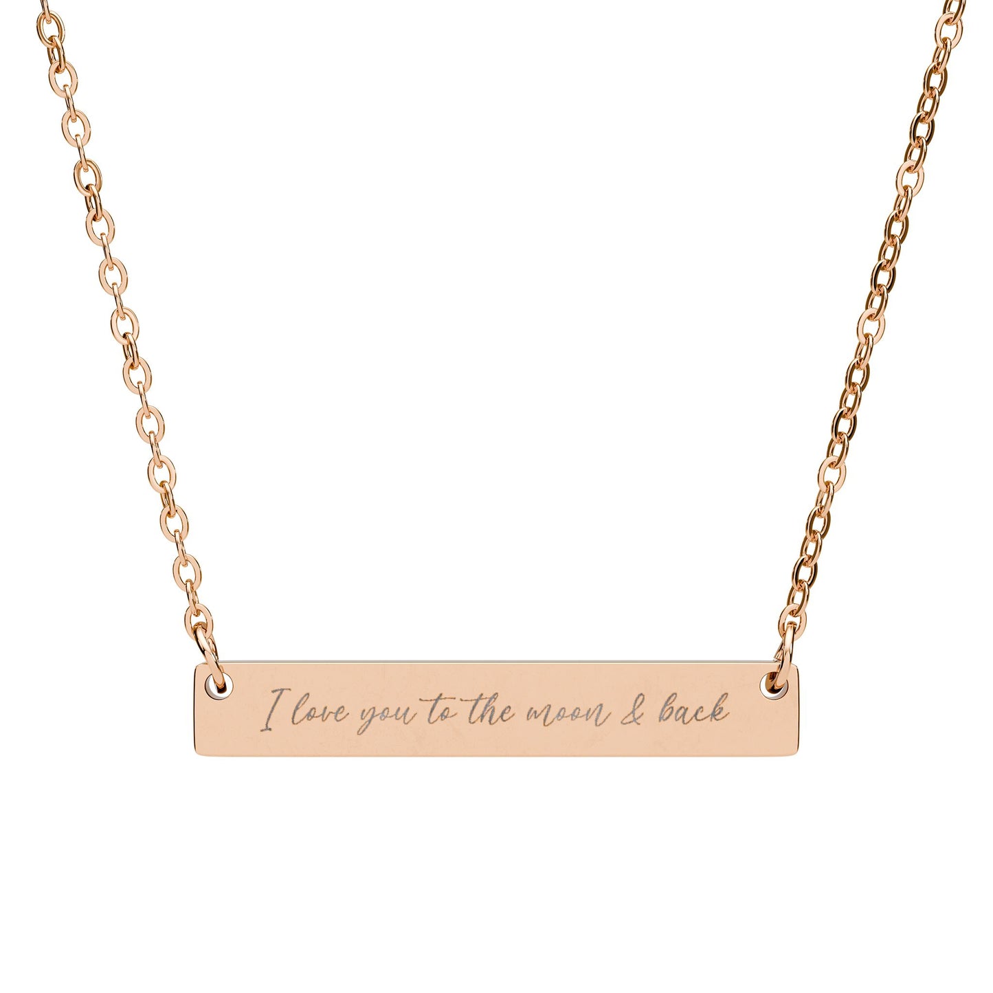 'I Love You to the Moon' - Engraved Necklace