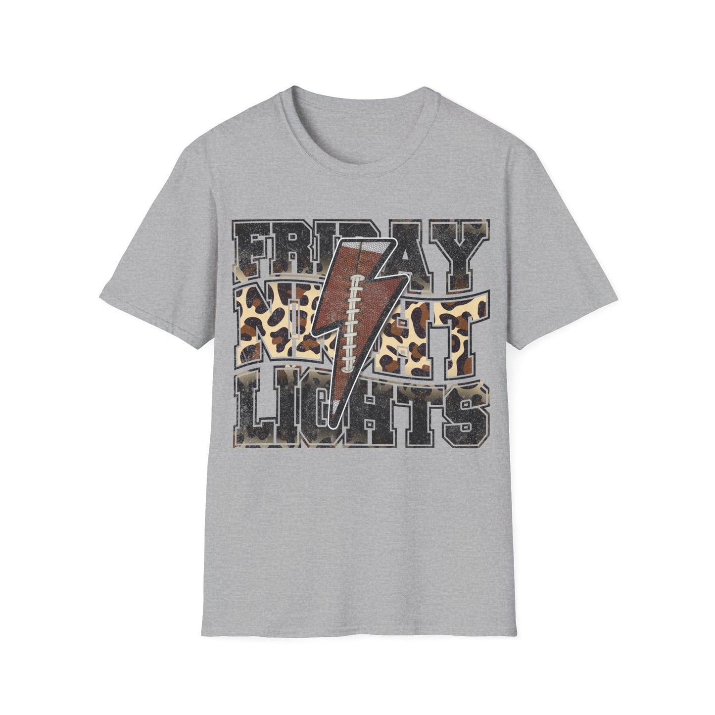 'Friday Night Lights' - Leopard Print Football Game Day Tshirt